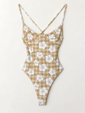 Benoa One-Piece Swimsuit Honey Palaka Size Petite